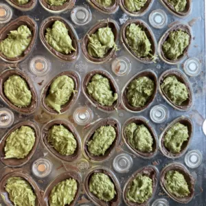 filled pistachio eggs